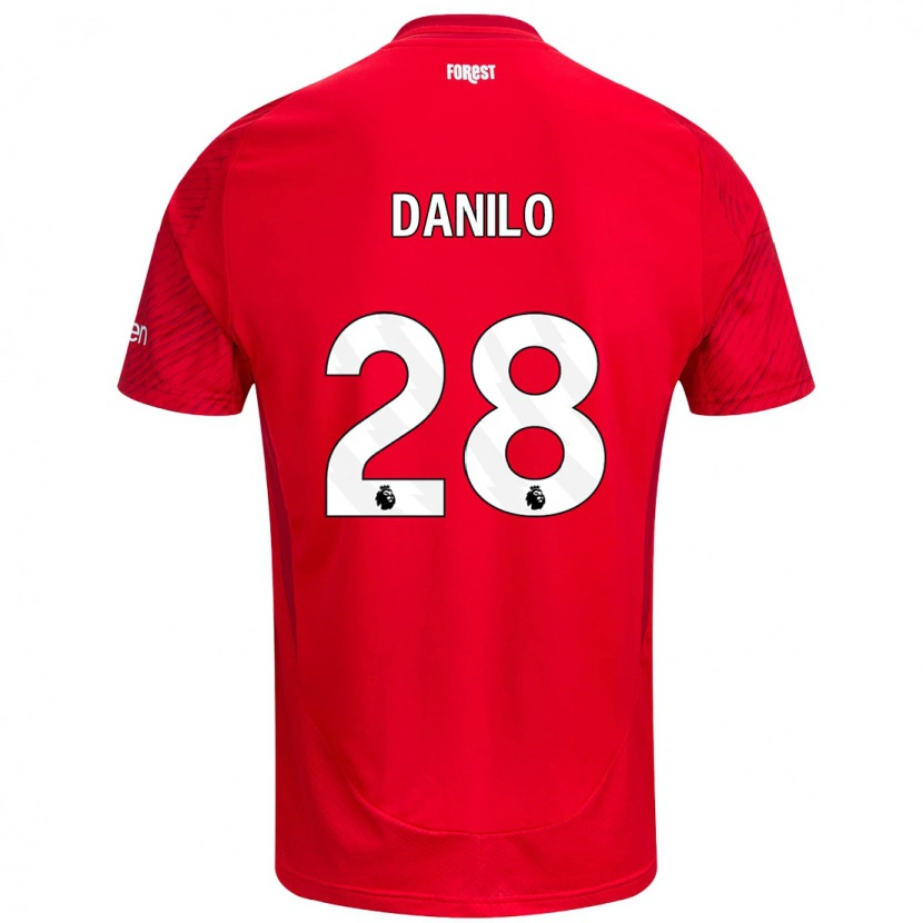 Danxen Kid Danilo #28 Red White Home Jersey 2024/25 T-Shirt