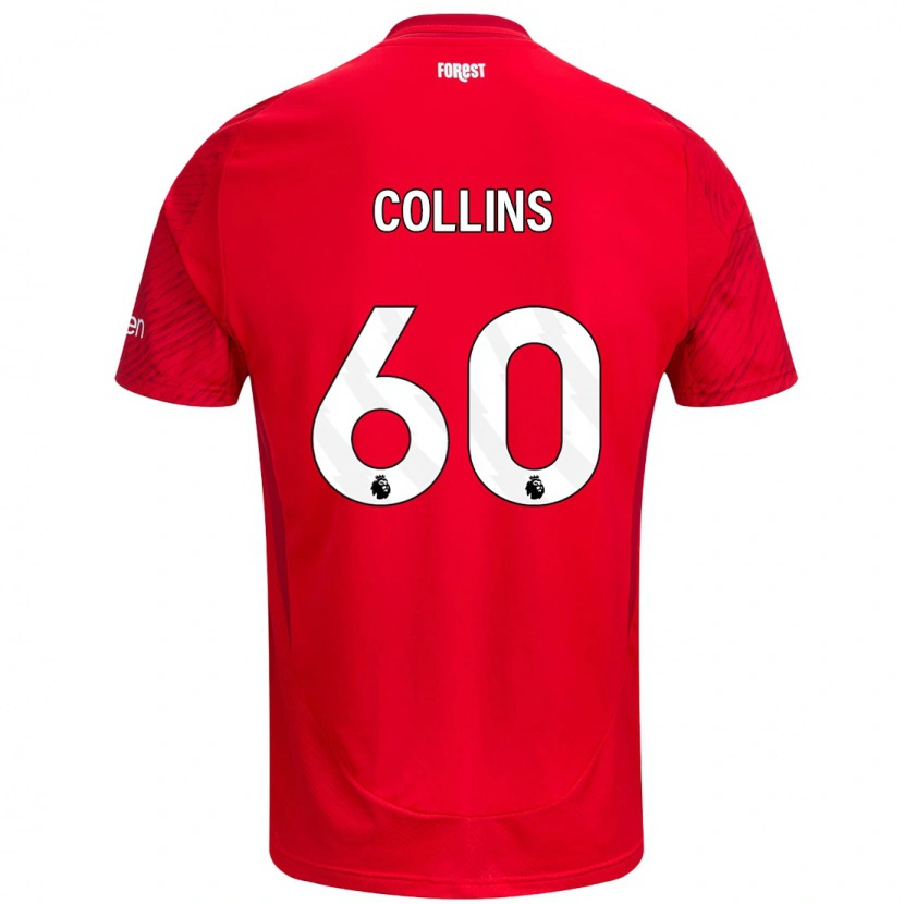 Danxen Kid Sam Collins #60 Red White Home Jersey 2024/25 T-Shirt