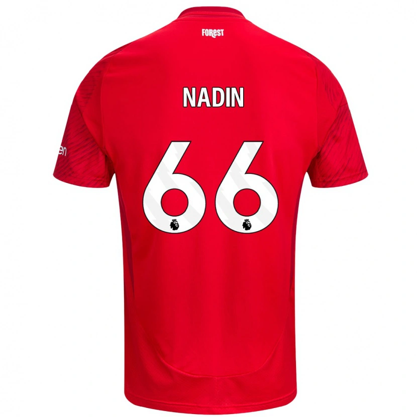 Danxen Kid Jack Nadin #66 Red White Home Jersey 2024/25 T-Shirt