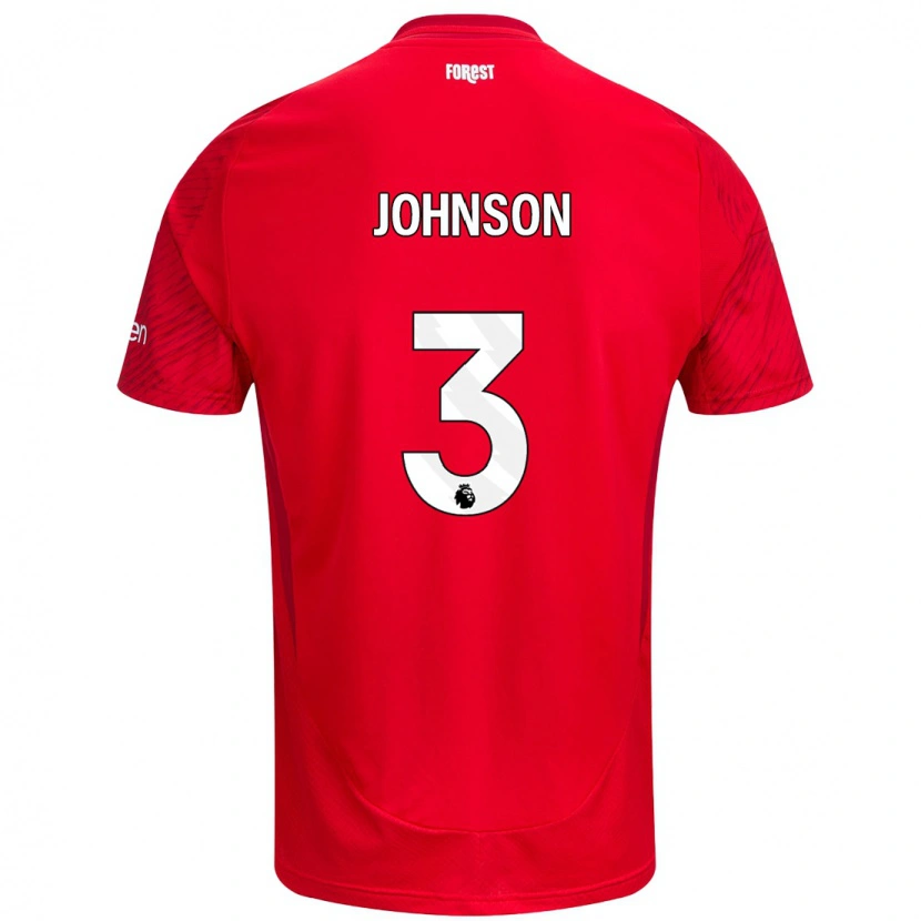 Danxen Kid Nat Johnson #3 Red White Home Jersey 2024/25 T-Shirt