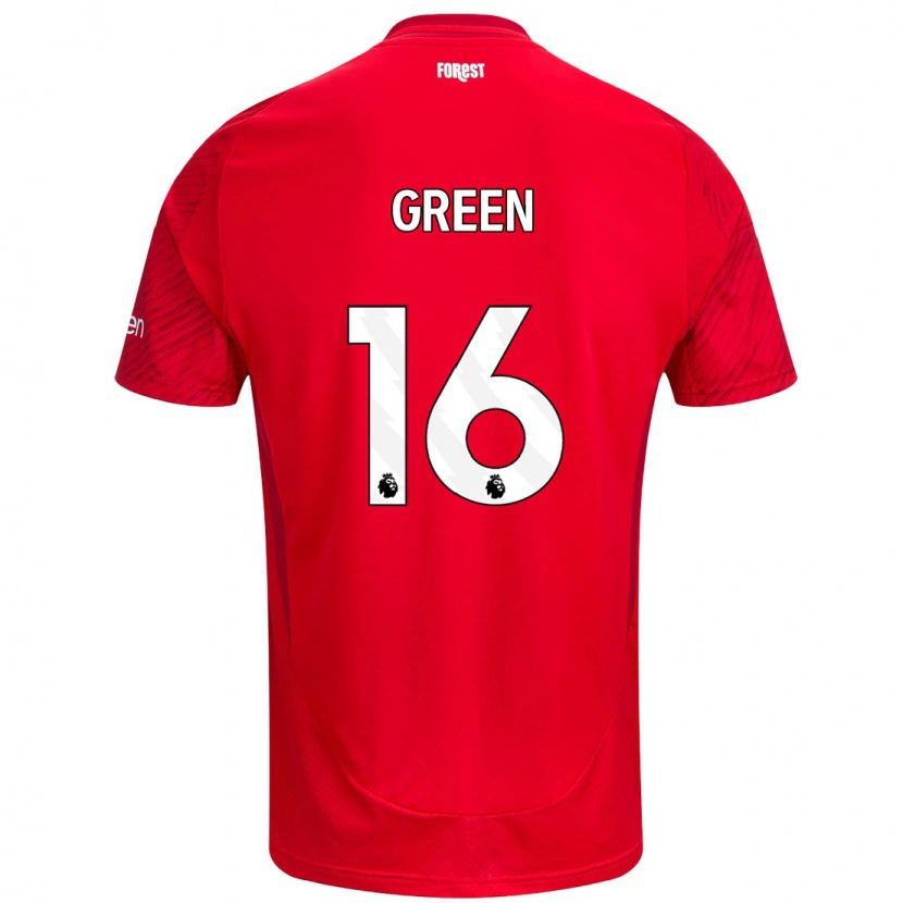 Danxen Kid Mollie Green #16 Red White Home Jersey 2024/25 T-Shirt