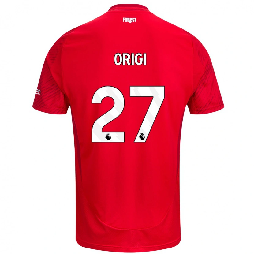 Danxen Kid Divock Origi #27 Red White Home Jersey 2024/25 T-Shirt