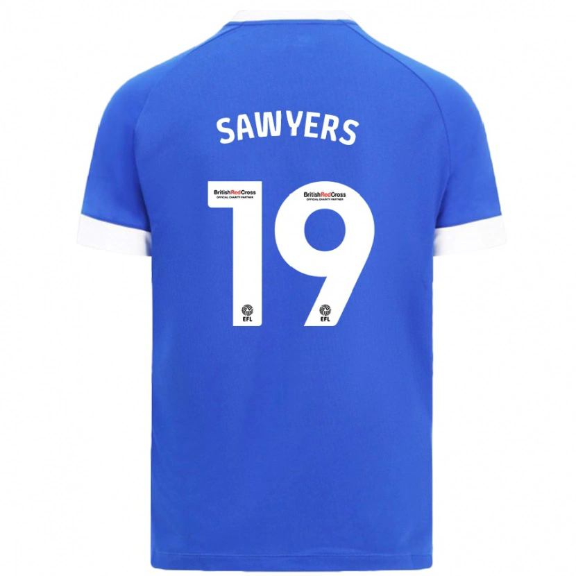 Danxen Kid Romaine Sawyers #19 Sky Blue Home Jersey 2024/25 T-Shirt