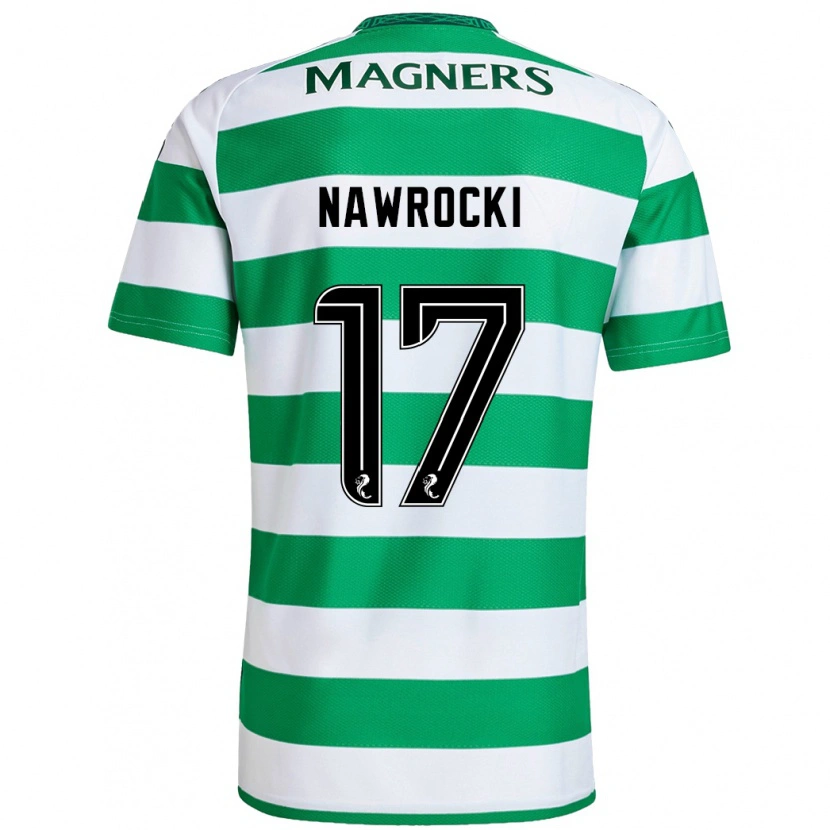 Danxen Kid Maik Nawrocki #17 Green White Home Jersey 2024/25 T-Shirt