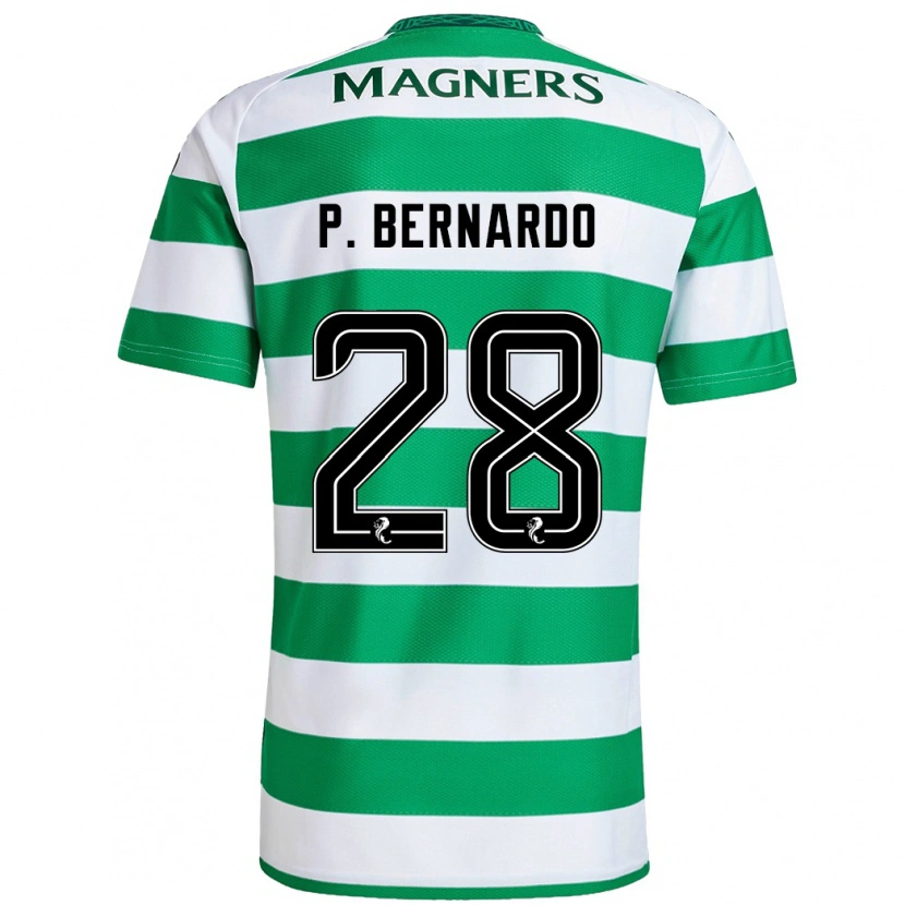 Danxen Kid Paulo Bernardo #28 Green White Home Jersey 2024/25 T-Shirt