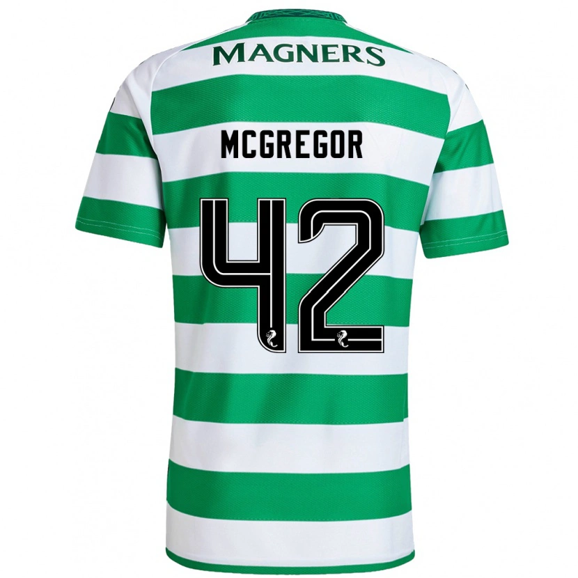 Danxen Kid Callum Mcgregor #42 Green White Home Jersey 2024/25 T-Shirt