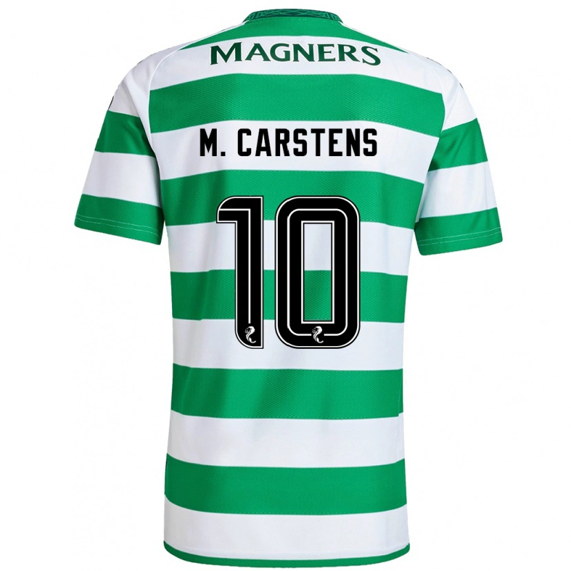 Danxen Kid Mathilde Carstens #10 Green White Home Jersey 2024/25 T-Shirt