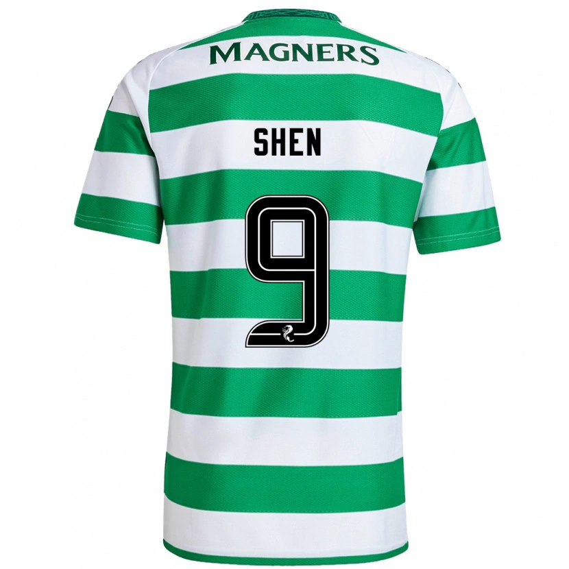 Danxen Kid Shen Mengyu #9 Green White Home Jersey 2024/25 T-Shirt