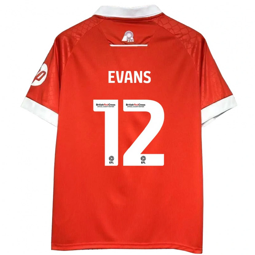 Danxen Kid George Evans #12 Red White Home Jersey 2024/25 T-Shirt