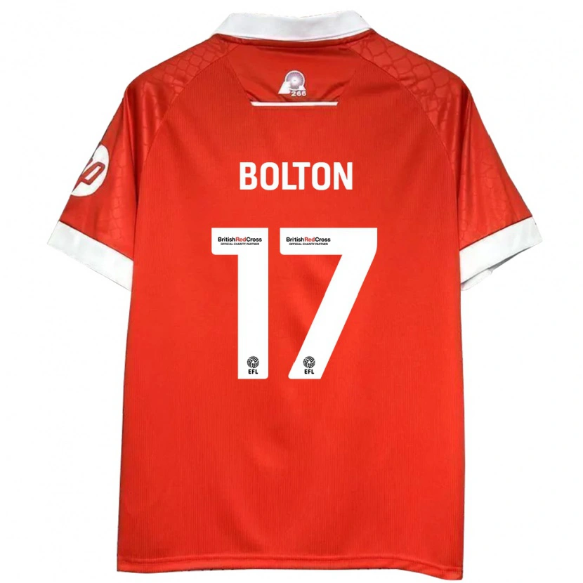 Danxen Kid Luke Bolton #17 Red White Home Jersey 2024/25 T-Shirt