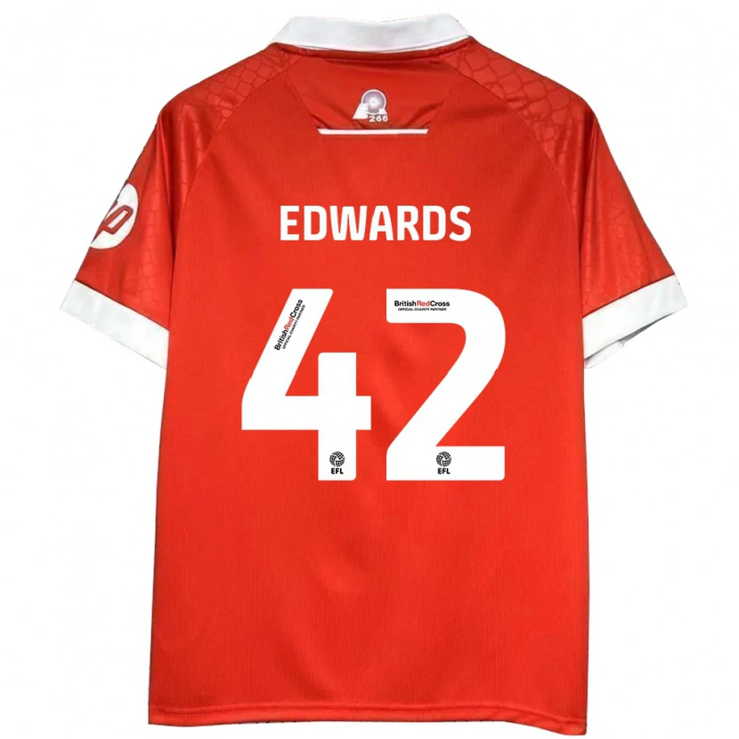 Danxen Kid Callum Edwards #42 Red White Home Jersey 2024/25 T-Shirt