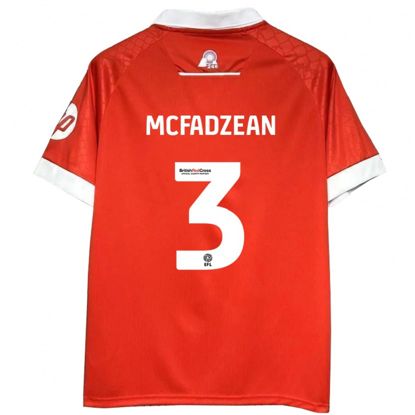 Danxen Kid Callum Mcfadzean #3 Red White Home Jersey 2024/25 T-Shirt