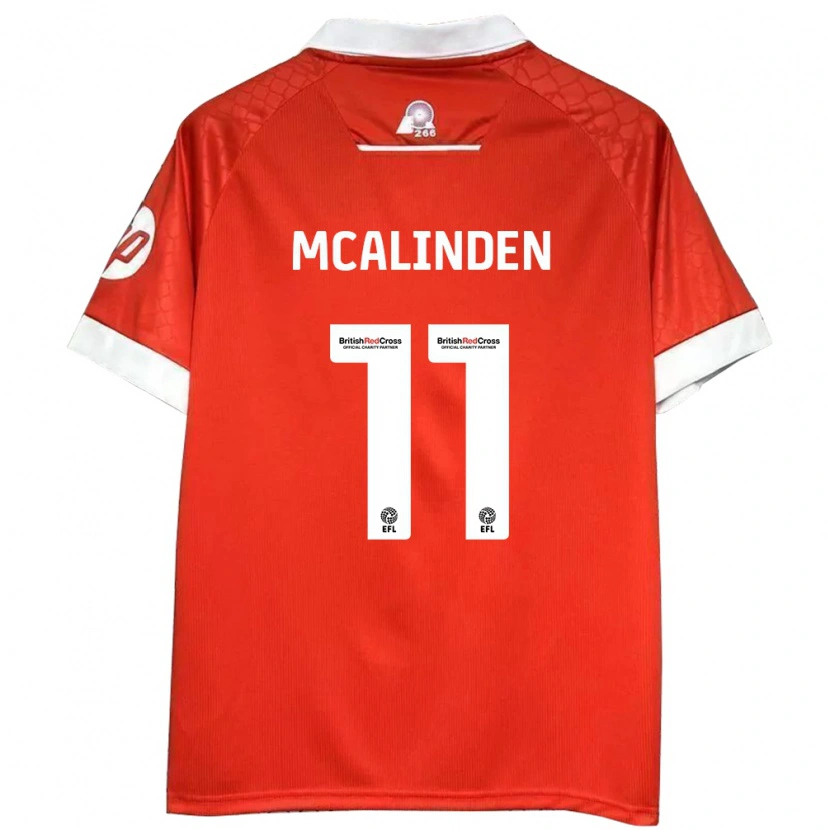 Danxen Kid Liam Mcalinden #11 Red White Home Jersey 2024/25 T-Shirt