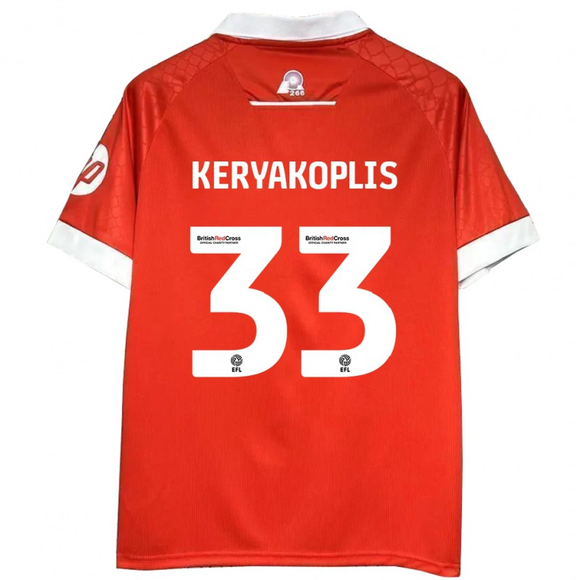 Danxen Kid Hannah Keryakoplis #33 Red White Home Jersey 2024/25 T-Shirt