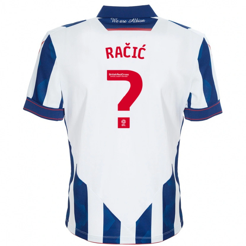 Danxen Kid Uroš Račić #0 White Dark Blue Home Jersey 2024/25 T-Shirt