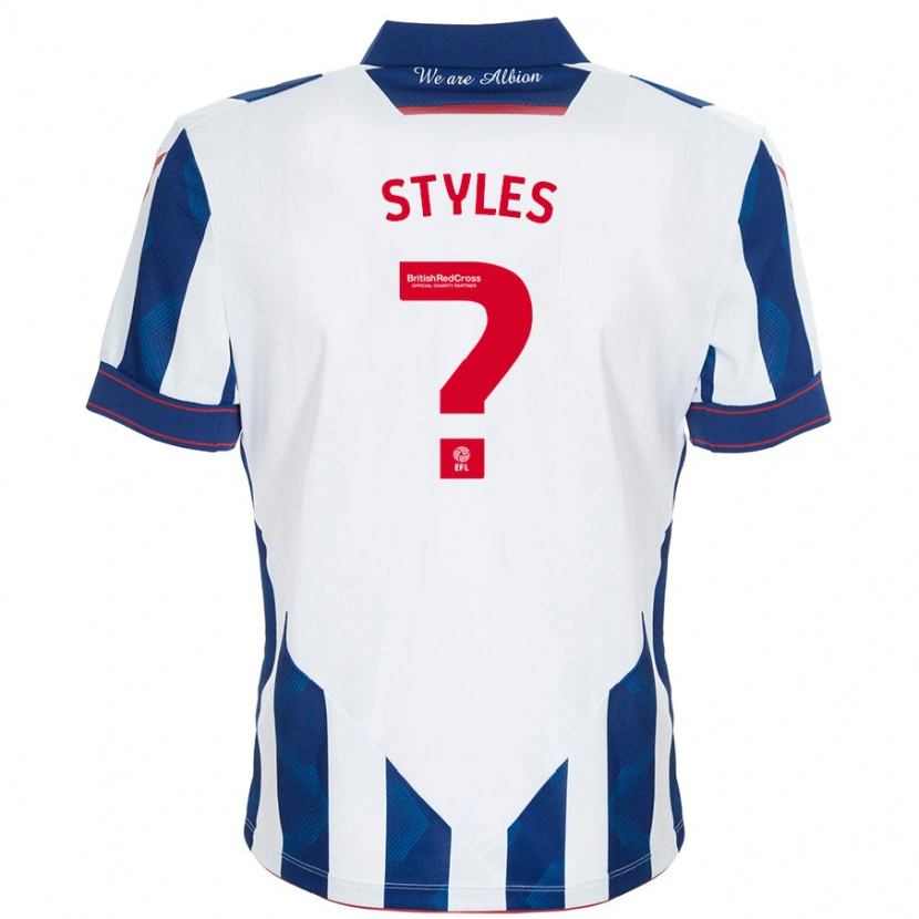 Danxen Kid Callum Styles #0 White Dark Blue Home Jersey 2024/25 T-Shirt