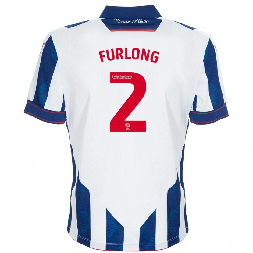 Danxen Kid Darnell Furlong #2 White Dark Blue Home Jersey 2024/25 T-Shirt