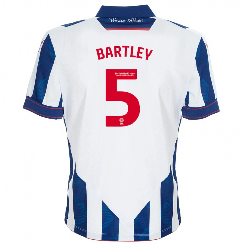 Danxen Kid Kyle Bartley #5 White Dark Blue Home Jersey 2024/25 T-Shirt