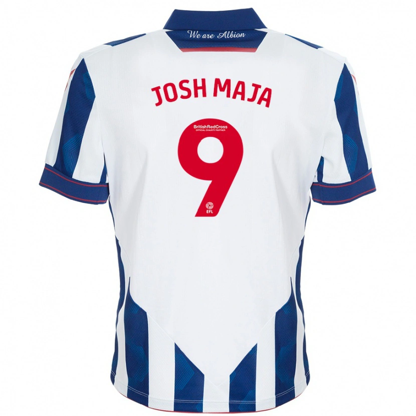 Danxen Kid Josh Maja #9 White Dark Blue Home Jersey 2024/25 T-Shirt