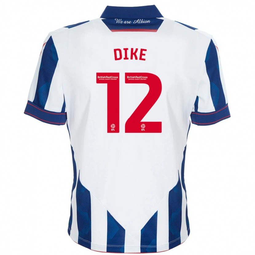 Danxen Kid Daryl Dike #12 White Dark Blue Home Jersey 2024/25 T-Shirt