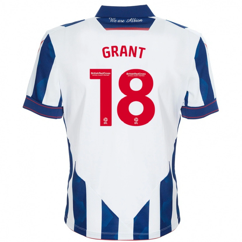 Danxen Kid Karlan Grant #18 White Dark Blue Home Jersey 2024/25 T-Shirt