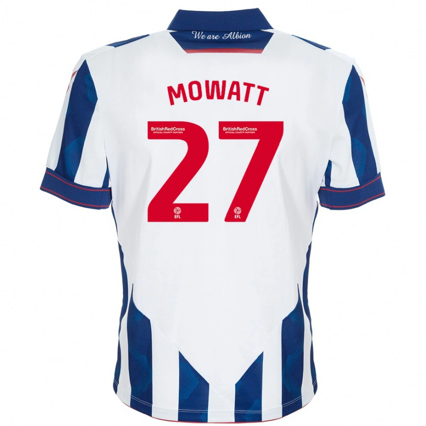 Danxen Kid Alex Mowatt #27 White Dark Blue Home Jersey 2024/25 T-Shirt