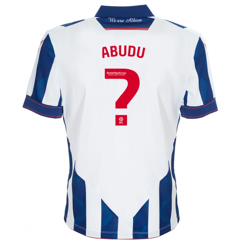 Danxen Kid Abdul Abudu #0 White Dark Blue Home Jersey 2024/25 T-Shirt