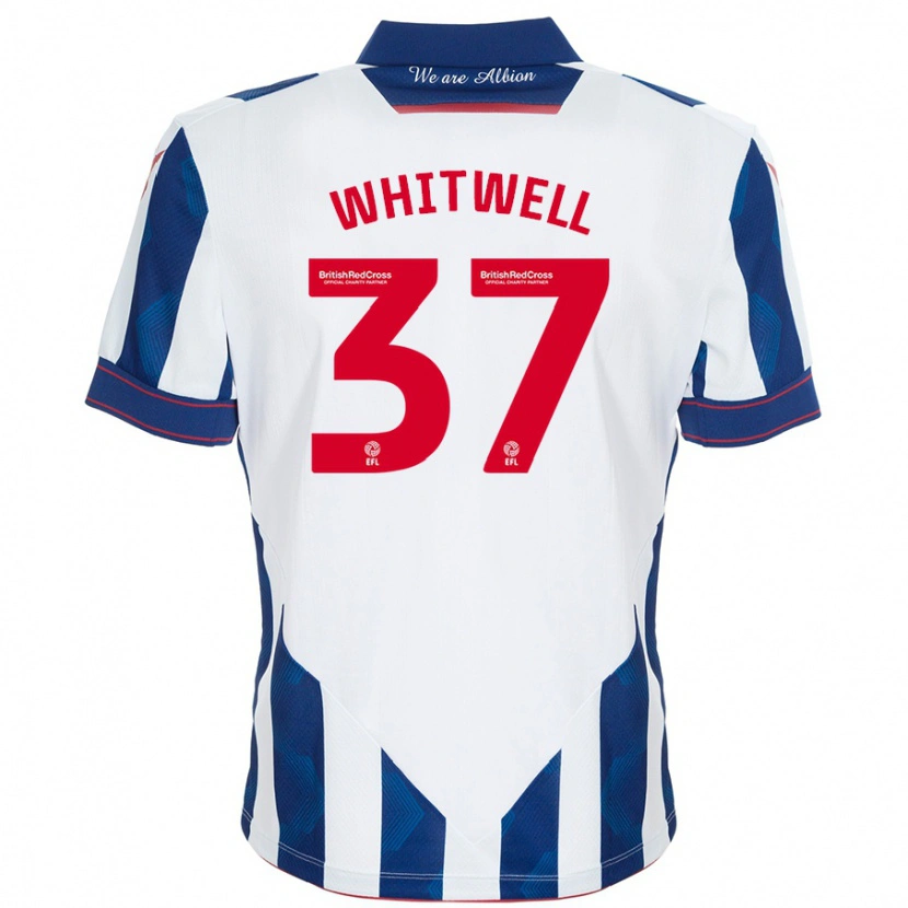 Danxen Kid Harry Whitwell #37 White Dark Blue Home Jersey 2024/25 T-Shirt