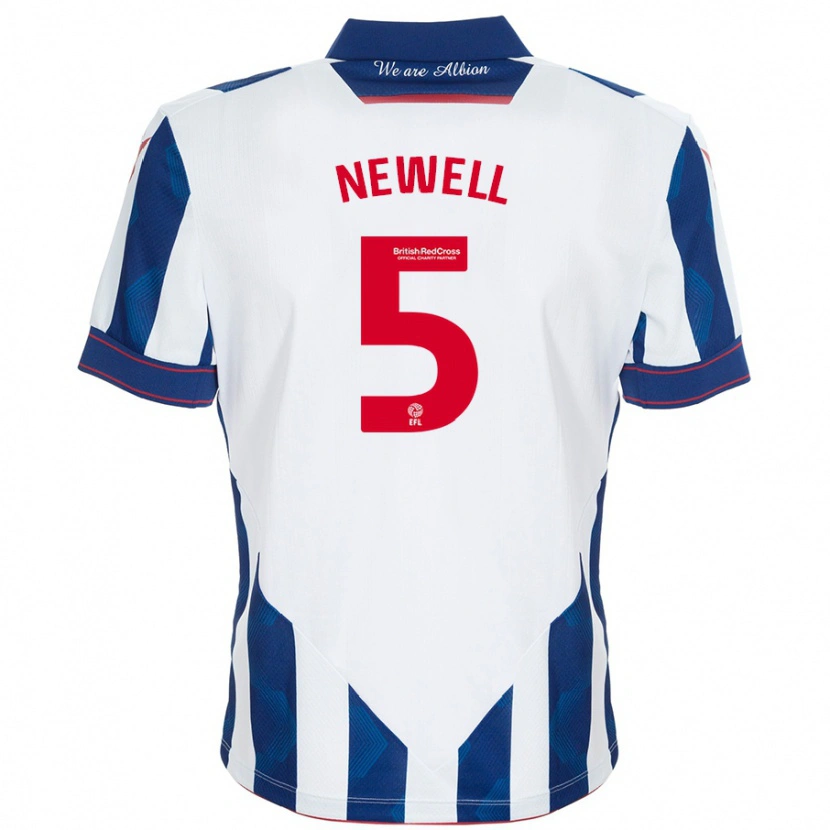 Danxen Kid Lucy Newell #5 White Dark Blue Home Jersey 2024/25 T-Shirt