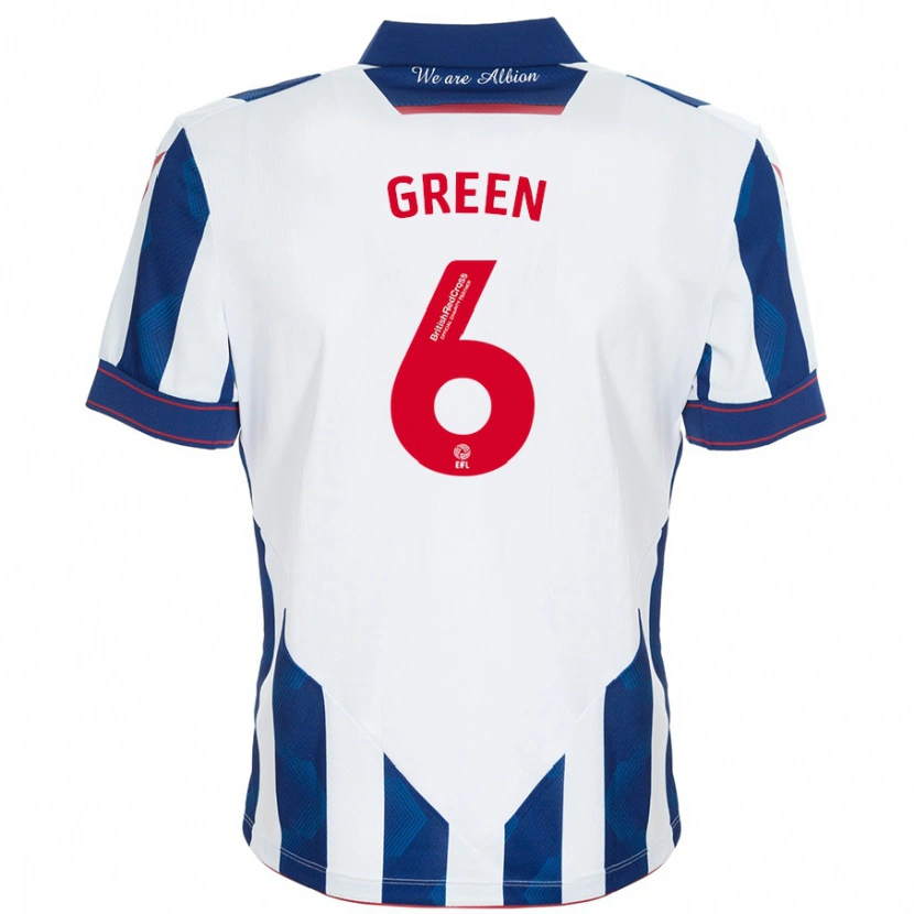 Danxen Kid Isabel Green #6 White Dark Blue Home Jersey 2024/25 T-Shirt