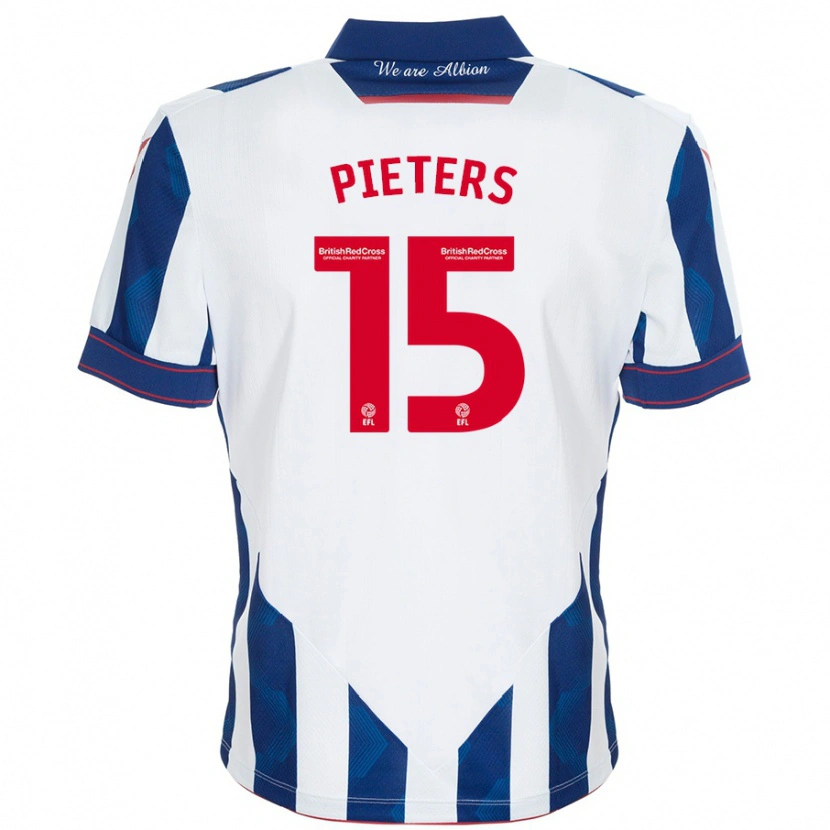 Danxen Kid Erik Pieters #15 White Dark Blue Home Jersey 2024/25 T-Shirt