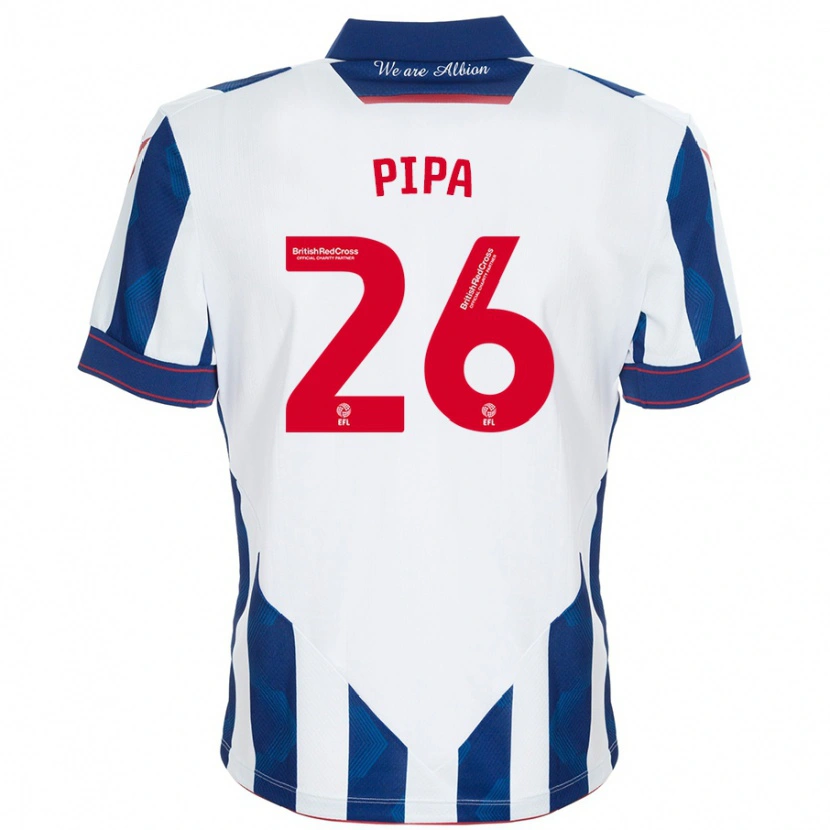 Danxen Kid Pipa #26 White Dark Blue Home Jersey 2024/25 T-Shirt