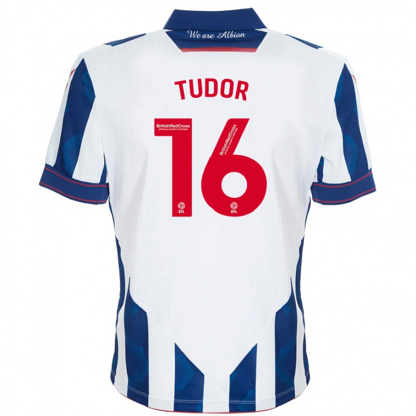 Danxen Kid Sophie Tudor #16 White Dark Blue Home Jersey 2024/25 T-Shirt