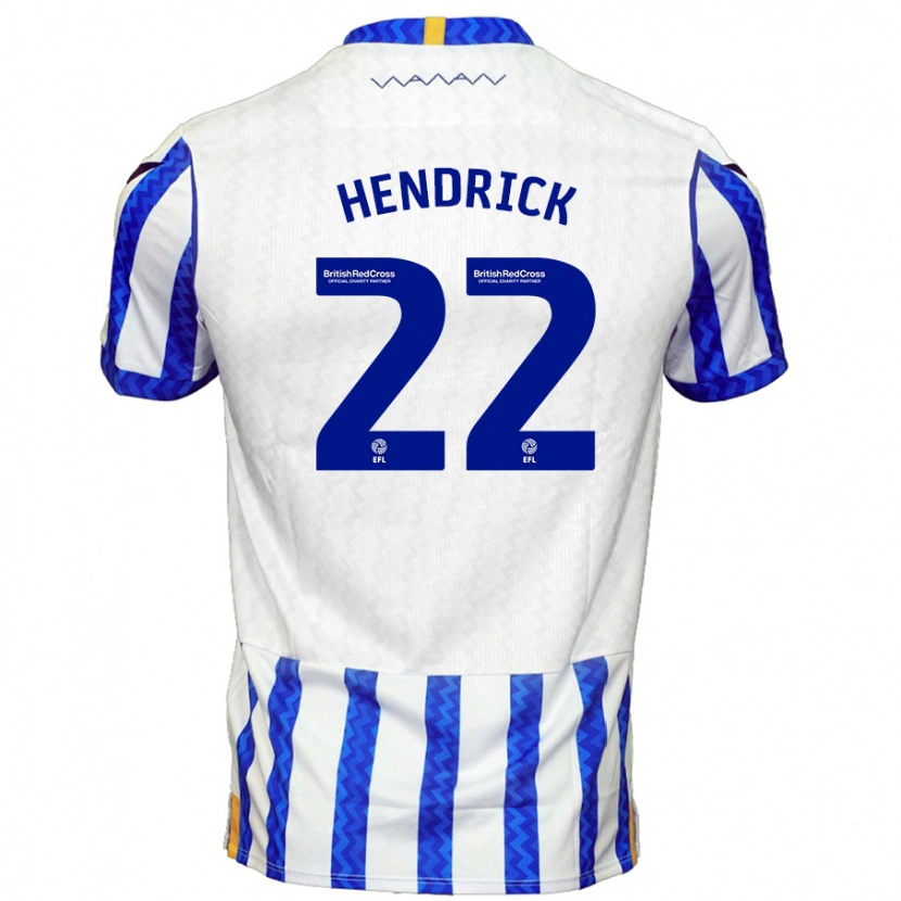 Danxen Kid Jeff Hendrick #22 Blue White Home Jersey 2024/25 T-Shirt