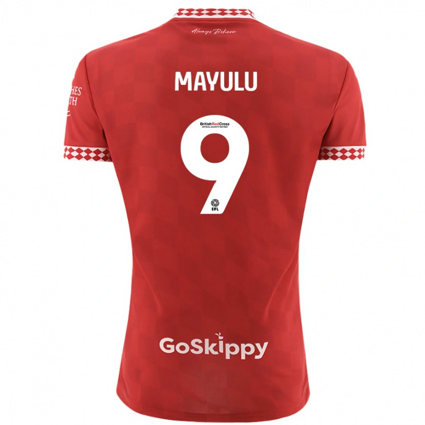 Danxen Kid Fally Mayulu #9 Red Home Jersey 2024/25 T-Shirt