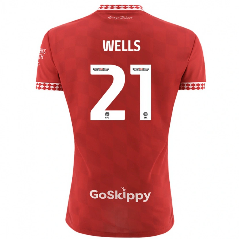 Danxen Kid Nahki Wells #21 Red Home Jersey 2024/25 T-Shirt