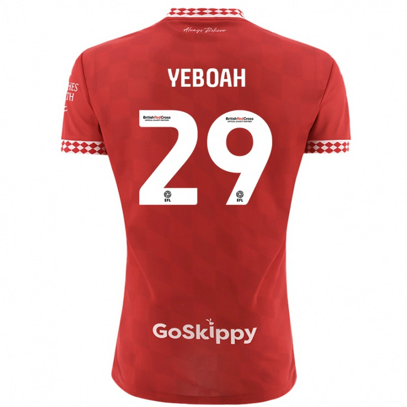 Danxen Kid Ephraim Yeboah #29 Red Home Jersey 2024/25 T-Shirt