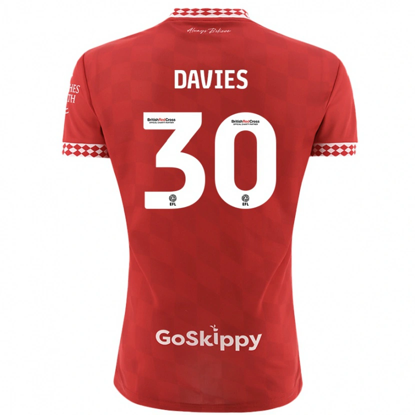 Danxen Kid Yasmin Davies #30 Red Home Jersey 2024/25 T-Shirt