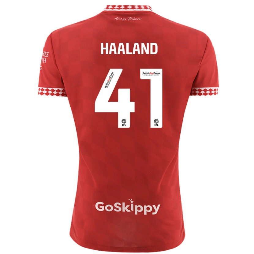 Danxen Kid Benedicte Haaland #41 Red Home Jersey 2024/25 T-Shirt