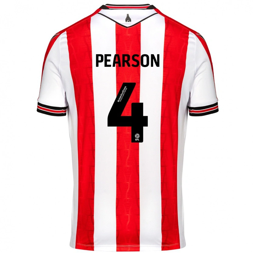 Danxen Kid Ben Pearson #4 Red White Home Jersey 2024/25 T-Shirt