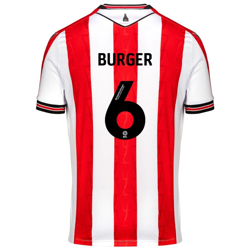 Danxen Kid Wouter Burger #6 Red White Home Jersey 2024/25 T-Shirt