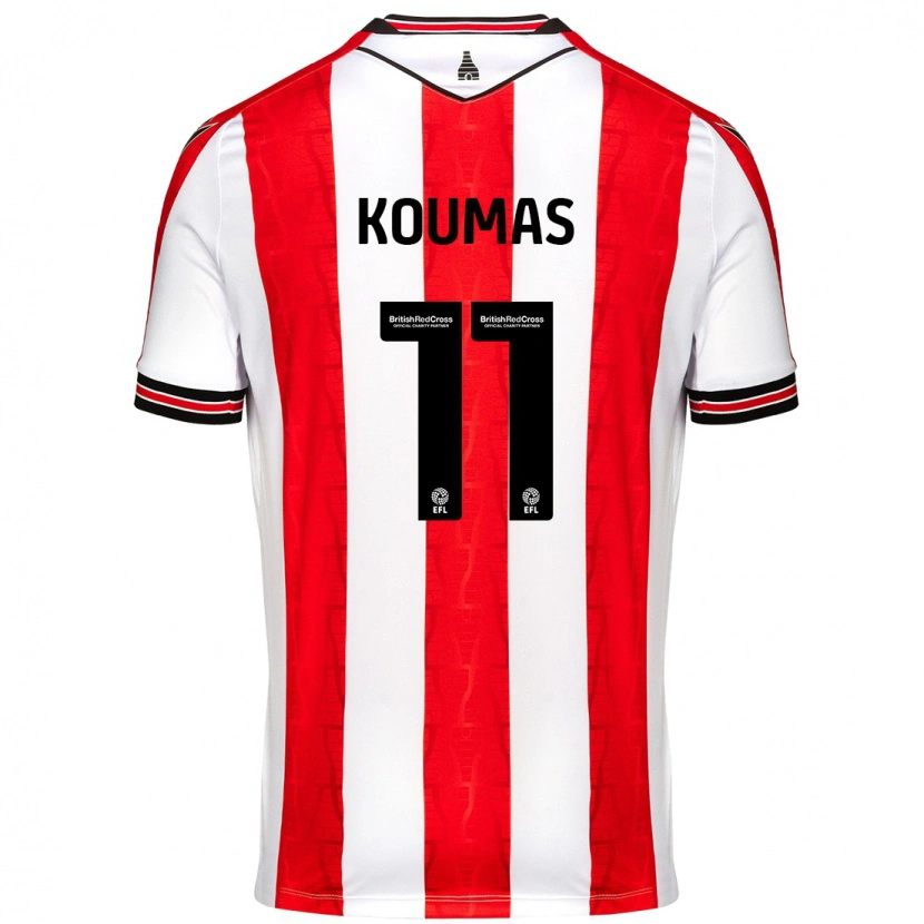 Danxen Kid Lewis Koumas #11 Red White Home Jersey 2024/25 T-Shirt