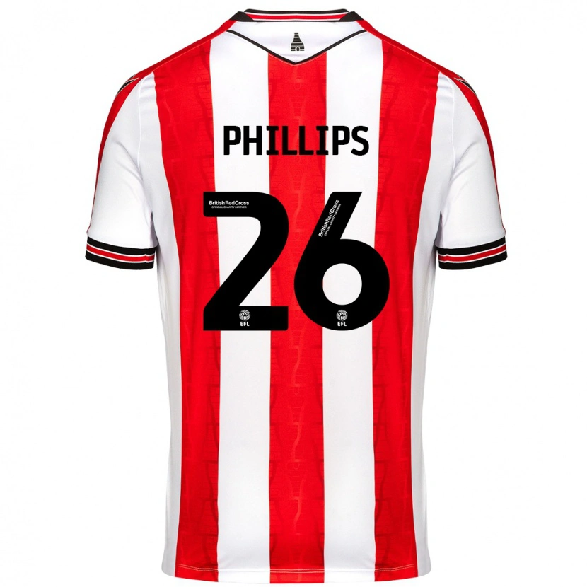 Danxen Kid Ashley Phillips #26 Red White Home Jersey 2024/25 T-Shirt