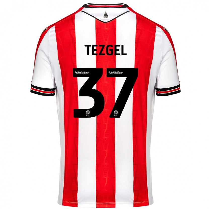 Danxen Kid Emre Tezgel #37 Red White Home Jersey 2024/25 T-Shirt