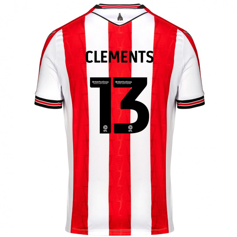 Danxen Kid Daisy Clements #13 Red White Home Jersey 2024/25 T-Shirt