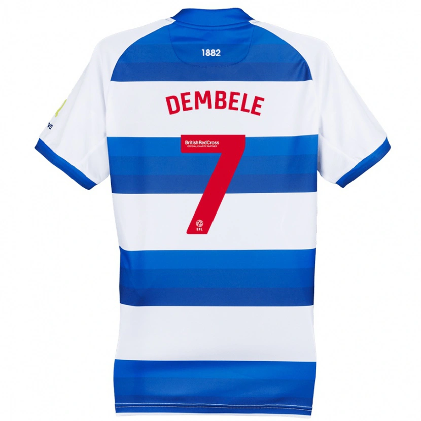 Danxen Kid Karamoko Dembélé #7 White Blue Home Jersey 2024/25 T-Shirt