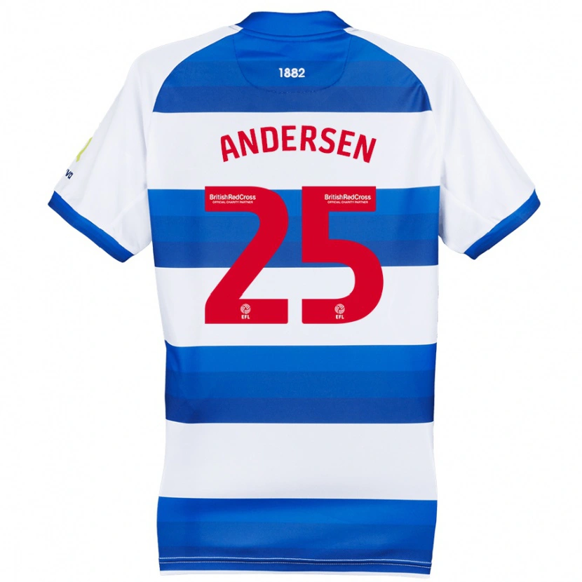 Danxen Kid Lucas Andersen #25 White Blue Home Jersey 2024/25 T-Shirt