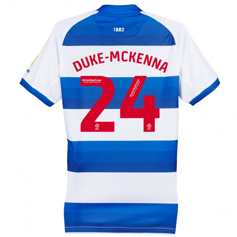 Danxen Kid Stephen Duke-Mckenna #24 White Blue Home Jersey 2024/25 T-Shirt