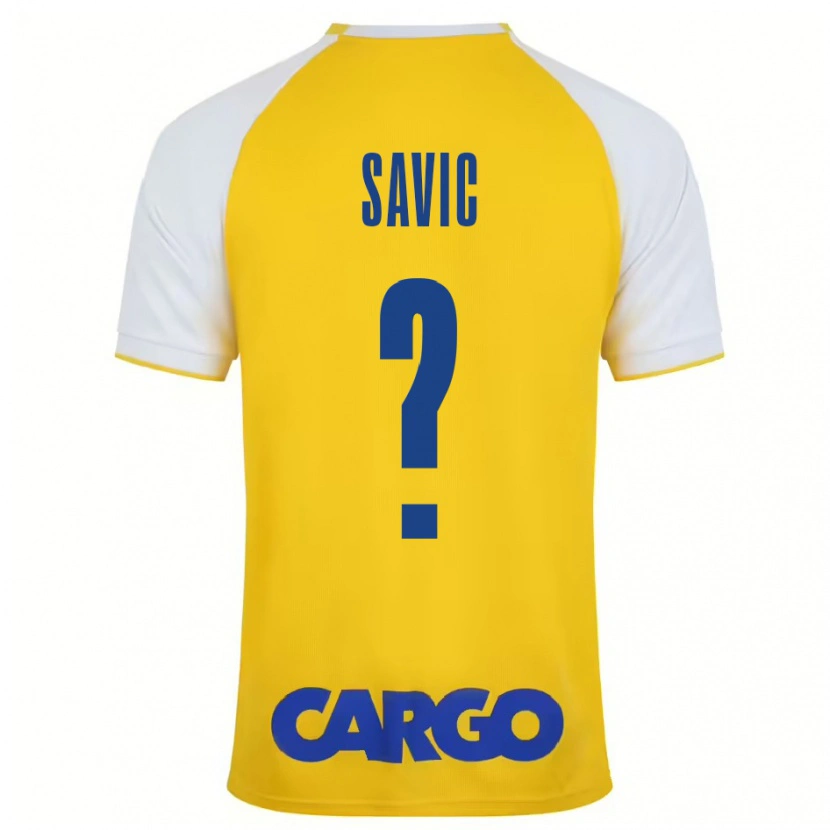 Danxen Kid Rom Savic #0 Yellow White Home Jersey 2024/25 T-Shirt