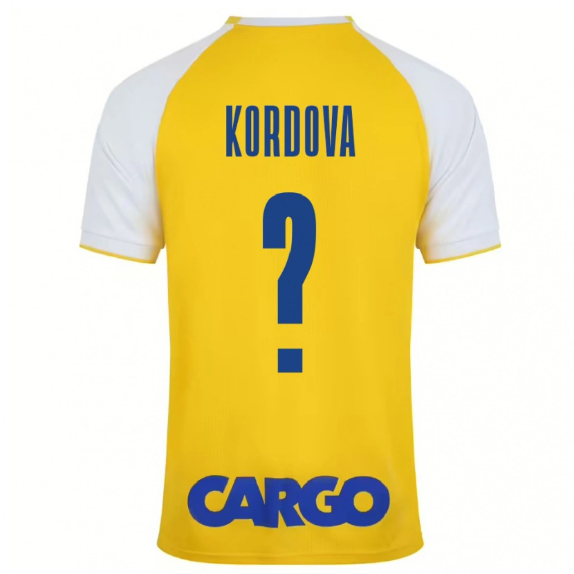 Danxen Kid Adir Kordova #0 Yellow White Home Jersey 2024/25 T-Shirt